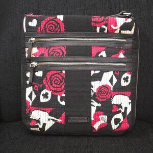 Vera Bradley Disney Parks Alice in Wonderland Floral Triple Zip Crossbody Bag